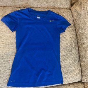 Blue Nike Dri-fit work out top